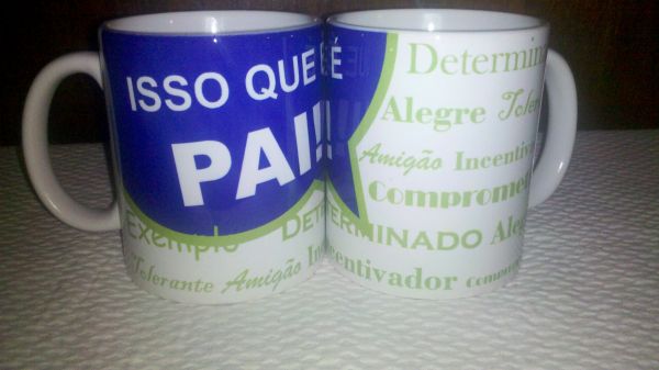 Caneca Branca com texto e foto